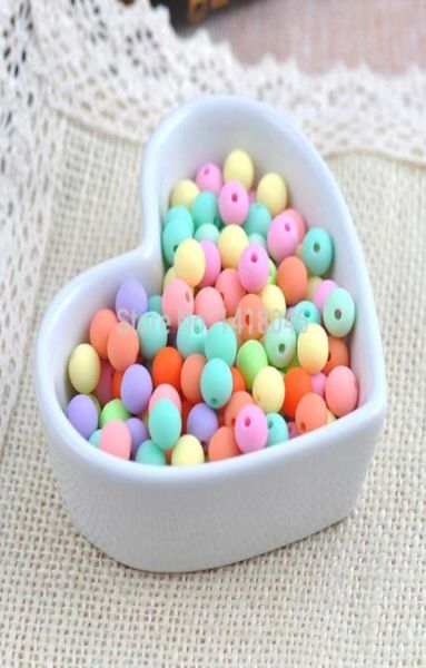 

whole8mm 200pcs mixed acrylic ball beadsnew rubber spacer round beads for jewelry making xll201585244662, Silver