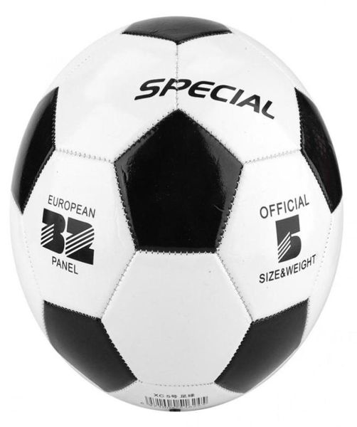 

classic size 5 black white football pvc soccer balls goal team match training balls student team training children match7308952
