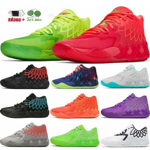 

fashion 2023 running shoes basketball shoes men balls mb.01 trainers rock ridge queen city red beige be you black blast not ball rick and mo
