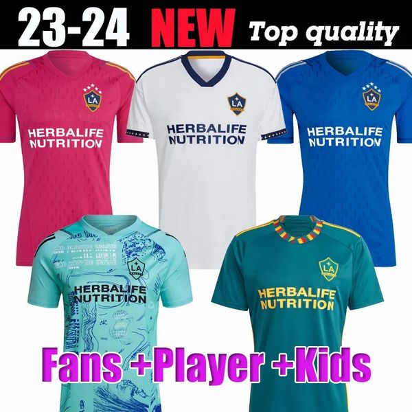 

23 24 ibrahimovic mls la galaxy away soccer jersey los angeles giovani cole alessandrini corona football kit shirts 2023 2024, Black;yellow