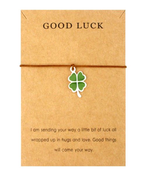 

lucky fourleaf clover fortune shamrock horseshoe charms bracelets adjustable handmade jewelry women men lover039s friendship g1138800, Golden;silver
