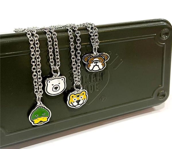 

animal necklace men women pendant necklaces patchwork chain01831719, Silver