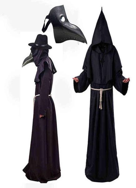 

plague doctor costumes plague doctor mask black death witch cosplay mask halloween costumes for men steam punks mask h2208037707030, Black;red