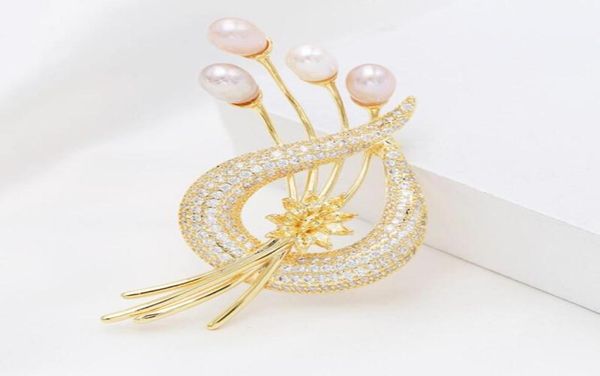

highend natural freshwater pearl brooch female fashion coat pin decoration creative wild corsage elegant temperament with accesso53580386, Gray