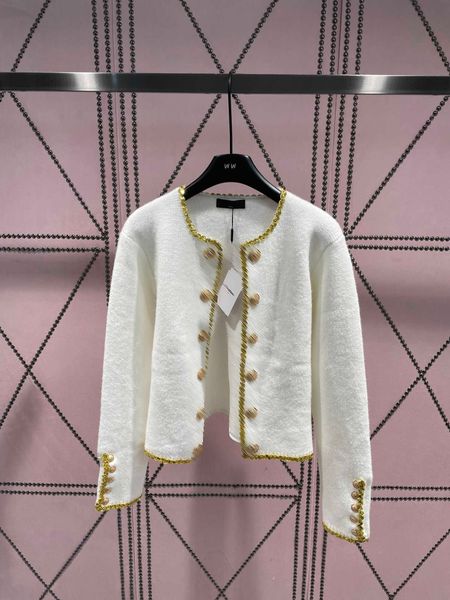 

designer women sweaters coat wool knitting design clothes womens gold thread logo brand long-sleeved shirts sweater hoodies girls clothing, White;black