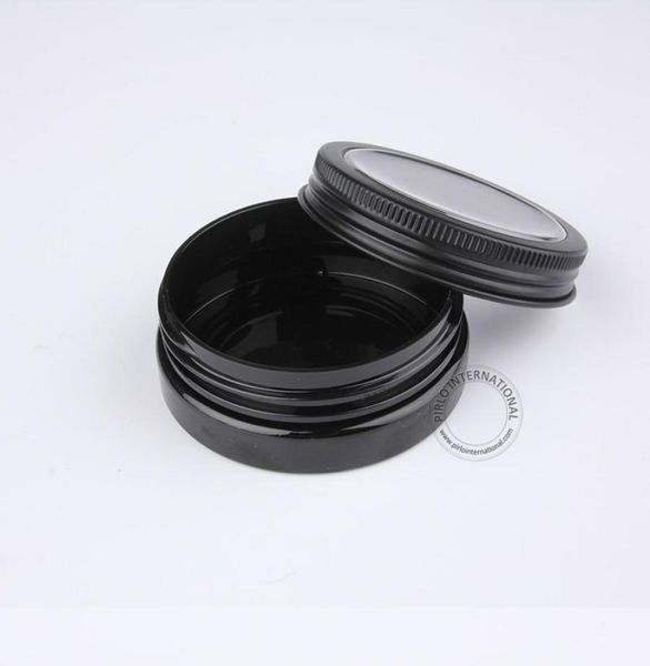 

new arrival 10pcs x 50g black pet cream jar aluminium cap facial mask bottle makeup containers empty packaging8484440