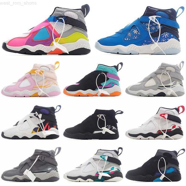 

jumpman 8 8s taxi kids basketball shoes university blue unc electric green dmp black samurai aqua south beach boy girls sport trainers sneak