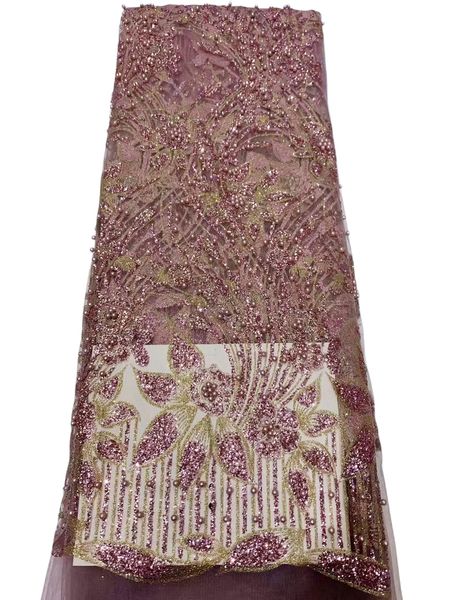 

2023 5 yards tulle sequins lace dinner party textile net cloth evening women gown beaded fabric for nigerian ladies sewing craft luxurious n, Black;white