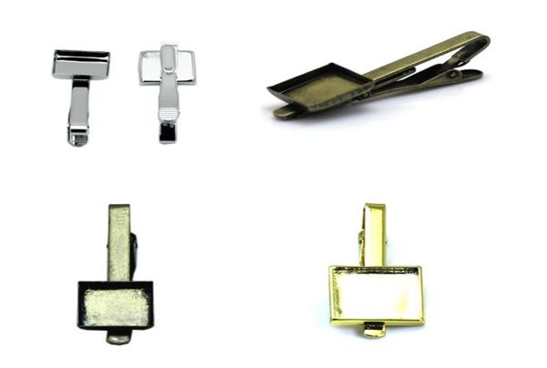 

beadsnice mens jewelry tie clip blanks with square bezel setting tie bar po blanks handmade jewelry accessories mix style id 323286237, Silver