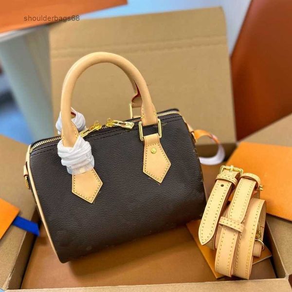 

designer bags speedy pillow bag nanotote bag handbag luxury crossbody fashion handle handbags nano 25cm 30cm old flower shoulder bag women m