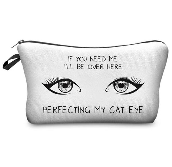 

3d letter printing zipper makeup bag printing cosmetic bags organizer bag women multifunction beauty bag6150094