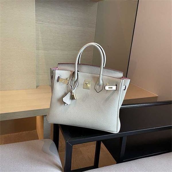 

totes designer birkins h brand bags 5a quality genuine leather litchi genuine layer cow pure women's versatile shoulder cross-body fash