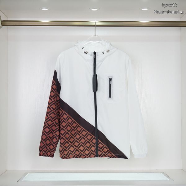 

mens jackets windbreaker with ff letters sports and leisure men women windproof spring autumn black and white coat, White;black