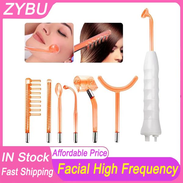 

7 in 1 high frequency electrode wand electrotherapy glass tube beauty device acne spot remover facial anti wrinkle skin care spa home use hi