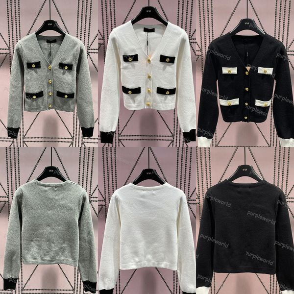 

womens knit sweater casual v neck cardigan long sleeved knitted wool fashion wear classic 3 color knitwear, White