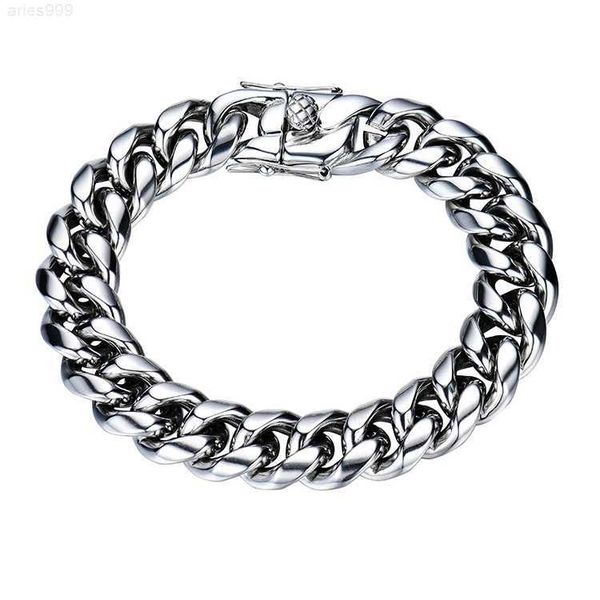 

new arrivals stainless steel iced out hip hop bracelet for mens, Silver