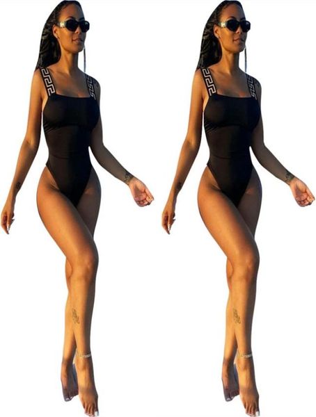 

fashion designer women039s swimsuit summer new fashions shoulder strap onepiece swimsuit bikini7612133, White;black