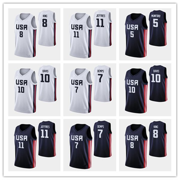 

2023 usa team basketball jerseys 8 paolo banchero 5 mikal bridges 11 jalen brunson 10 anthony edwards 6 james 10 bryant 4 curry 7 brandon in, Black;red