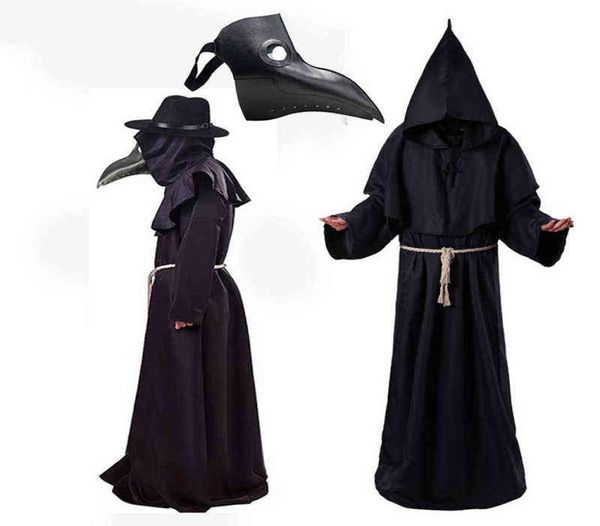 

plague doctor costumes plague doctor mask black death witch cosplay mask halloween costumes for men steam punks mask h2208032575580, Black;red