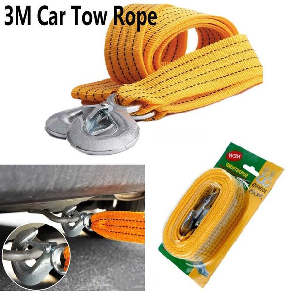 

ropes bars 3m heavy duty car tow cable belt with 2 anti-slip for vehicle emergency road recovery towing strap rope r230807