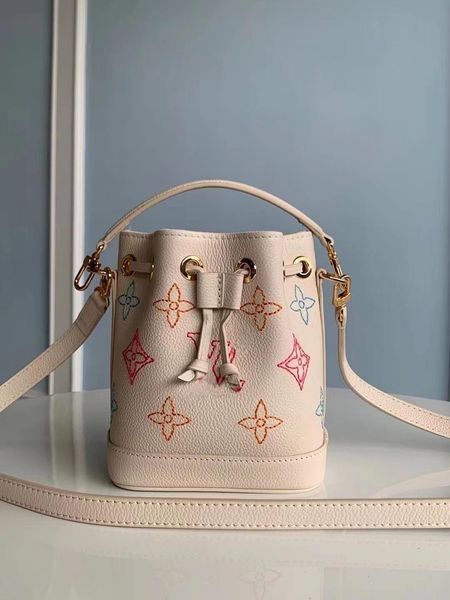 

m23088 mini handbag bucket bag new women's bag cowhide embossed