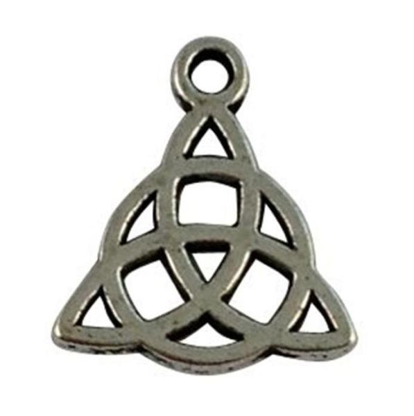 

120 tibetan silver triangle knot celtic charms a1626901233571467, Blue;slivery