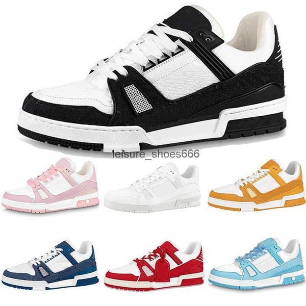 

2022 designer sneaker virgil trainer casual shoes calfskin leather abloh white green red blue letter overlays platform low sneakers size, Black