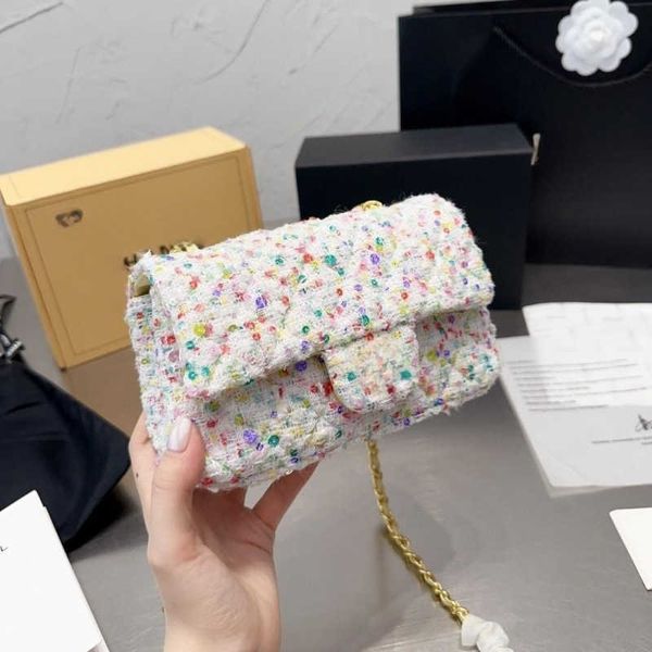 

designers bags 2023 leisure new style small fragrance 22ss woolen woven square fat fashion chain bag cross body women's bag