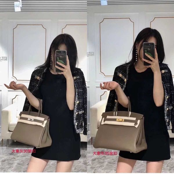 

luxury h ermes brikis's handbags for women cowhide bag 2023 new high-end handbag with large capacity one shoulder tote leather with rea