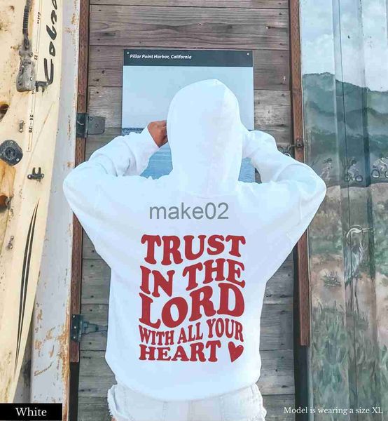 

women's hoodies sweatshirts trust in the lord with all your heartback printwomen's hoody sweatshirts jesus tumblr pocket hoodie fa, Black