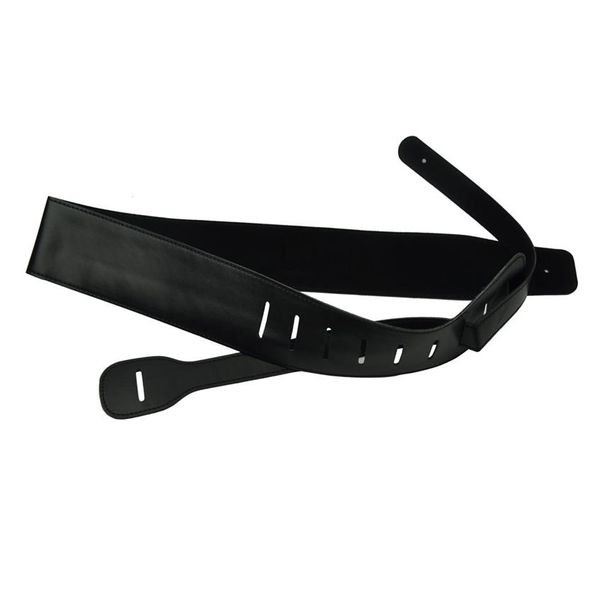 

pu leather guitar strap 2-1 2 wide black brown272a