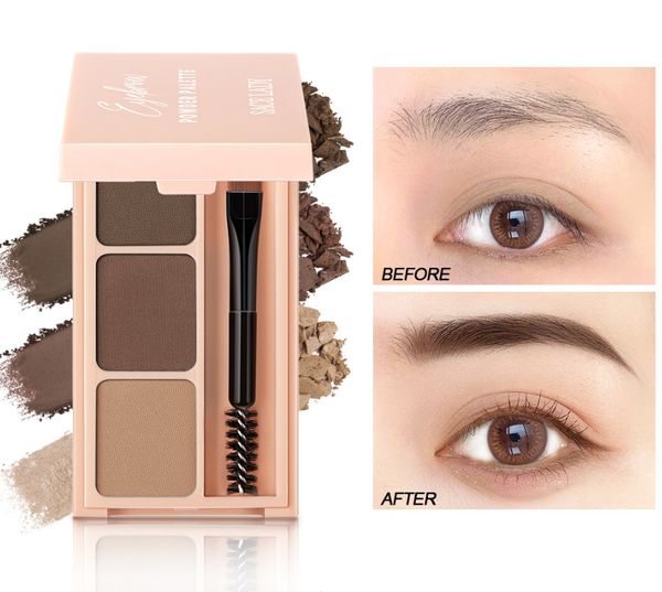 

three-color eyebrow powder waterproof and anti-sweat multifunctional