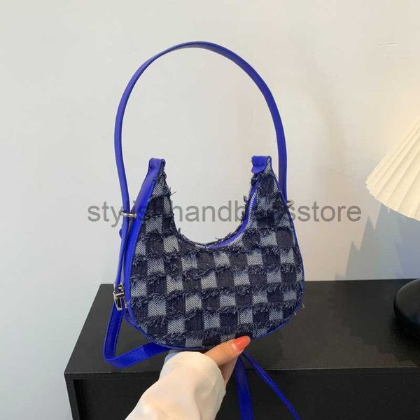 

shoulder bags popular new fashion lingge underarm shoulder bag women's 2023 summer casual combination contrast crossbody bagstylishhand