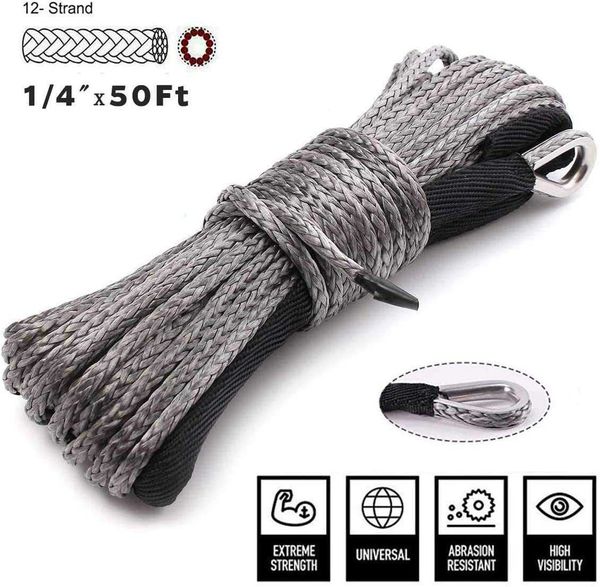 

ropes towing bars 15m tow winch traction high molecular polyethylene car rescue rope diameter 6mm auto repair tools r230807