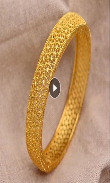 

24k dubai gold bangles for women gold dubai bride wedding ethiopian bracelet africa bangle arab jewelry gold charm kids bracelet5053389, Golden;silver