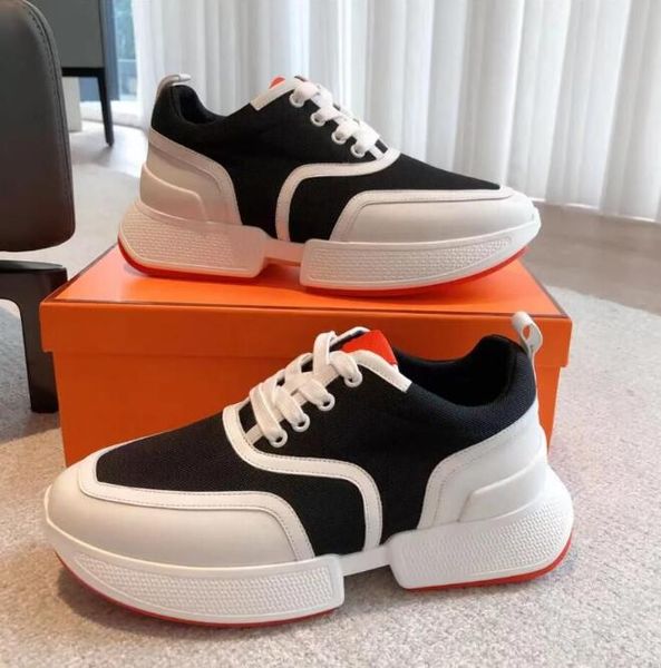 

luxury men casual shoes summer sneaker giga sneakers increase platform shoes rubber leather soft comfortable trainers lace up 38-45box, Black