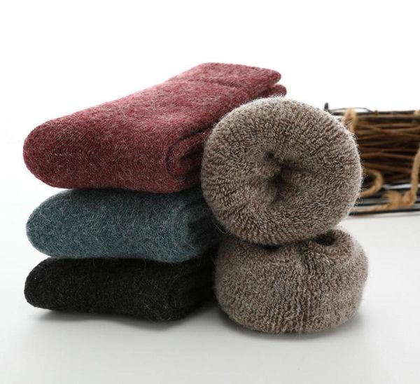 

men039s socks super thicker solid merino wool against cold snow winter funny happy female women6935096, Black