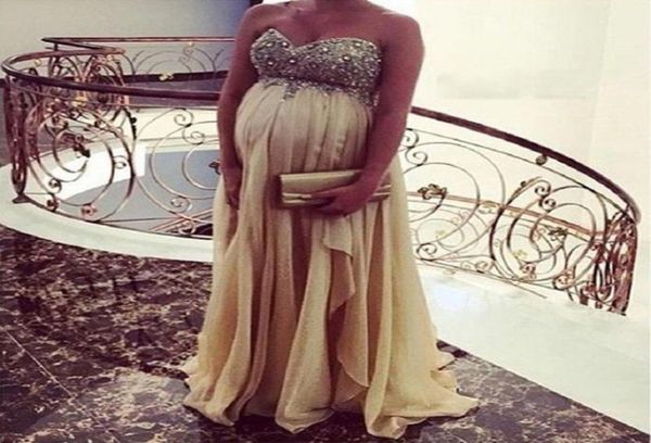 

2017 champagne sweetheart maternity evening dresses long elegant prom party formal gowns robe de soiree9915410, Black;red