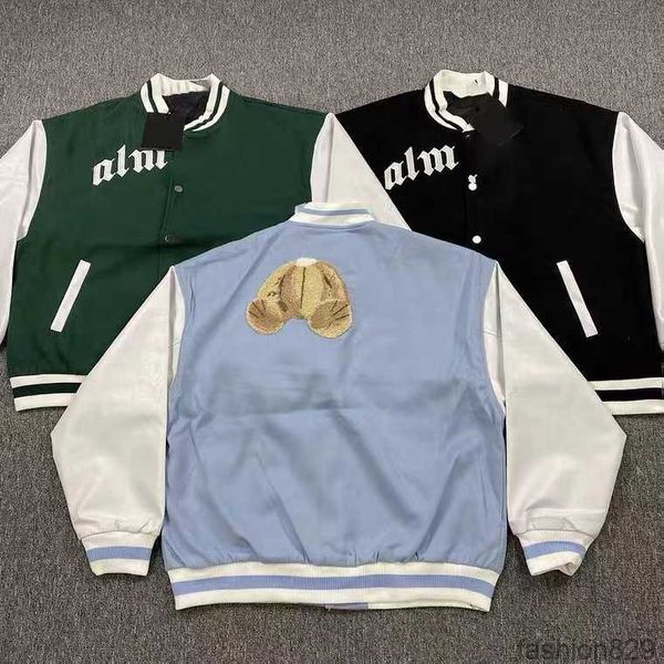 

new fashion baseball coat uniform fashion jacket single breasted warm jackets couples women men varsity coats men's designer angel clot, Black;brown