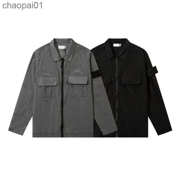 

jackets toney brand coat metal nylon functional shirt double pocket jacket reflective sun protection windbreaker jacket men size m-2xl, Black;brown