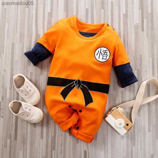 

baby anime come new born boy romper babygrow newborn baby clothes infant toddler onesie long sleeve kids jumpsuit pajamas l230712, Blue