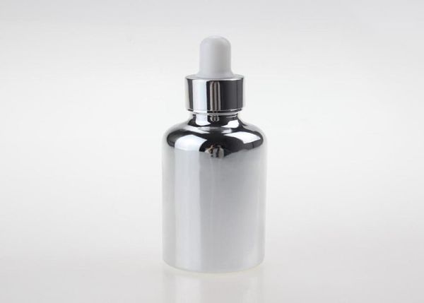 

17oz 100pcslot uv coated bright gold or silver glass essential oil dropper bottle empty oil dispenser packaging for 7769895