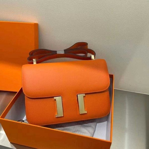 

high version designer bag branded handbag wallet palm patterned layer cowhide kangkang bag single shoulder crossbody stewardess handbag
