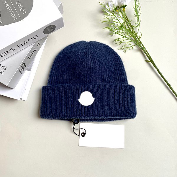 

designer beanie hat plush style autumn and winter warm knitted cap skull cap beanie/skull cap fashion high quality, Blue;gray