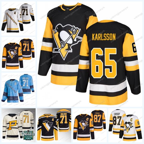 

65 erik karlsson penguins jersey sidney crosby evgeni malkin jeff carter kris letang noel acciari rem pitlick jake guentzel dillon hamaliuk, Black;red