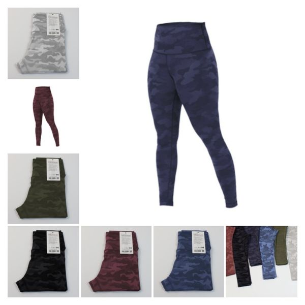 

fitness running street women yoga pants ankle length grinding sports high waist camouflage leggingsfitness pants lu-168 2023, Black;white