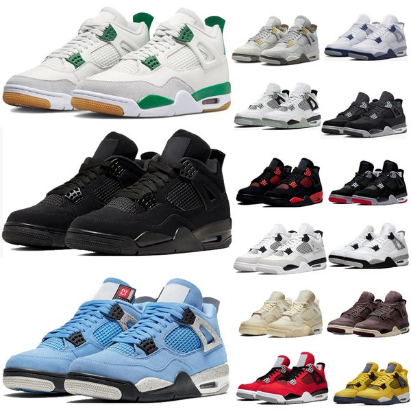 

jumpman 4 4s men basketball shoes university blue white black cat black sail metallic purple red thunder infrared women sneakers designer sh