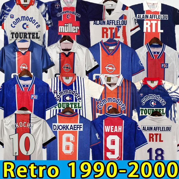 

okocha psgs retro soccer jerseys leroy adailton beckham classic rai anelka ibrahimovic camisas de futebol ronaldinho simone 90 91 92 93 94 9, Black;yellow