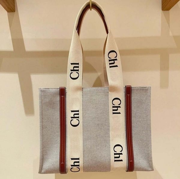 

10a woody tote bag designer totes women bags handbags linen canvas leather outfit crossbody shopping bag large casual beach shoulder bags pu