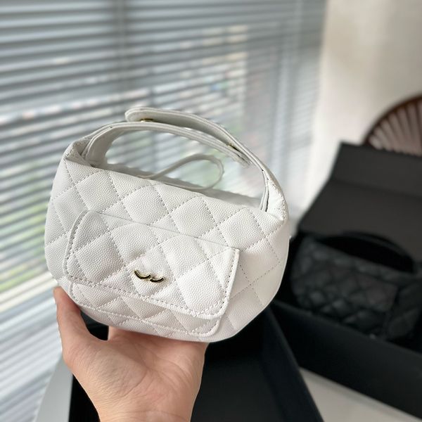 

23c designer womens makeup bag leather diamond hardware metal buckle coin purse luxury handbag brand clutch bag handle bags mini card holder
